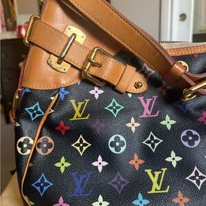 Louis Vuitton Black Multicolor Greta Monogram Shoulder Bag